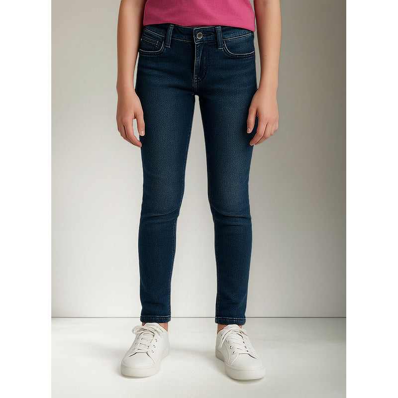 Pantalón Denim Slim Para Niña Marca Losan® Mod.124-9658al