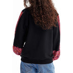 Sudadera Mangas Bordadas Para Mujer 24swsk29/2000 Desigual® Xxl Negro Bordado