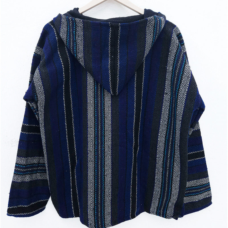 Suéter Poncho Canguro Artesanal Hoodie Acrilico Colores