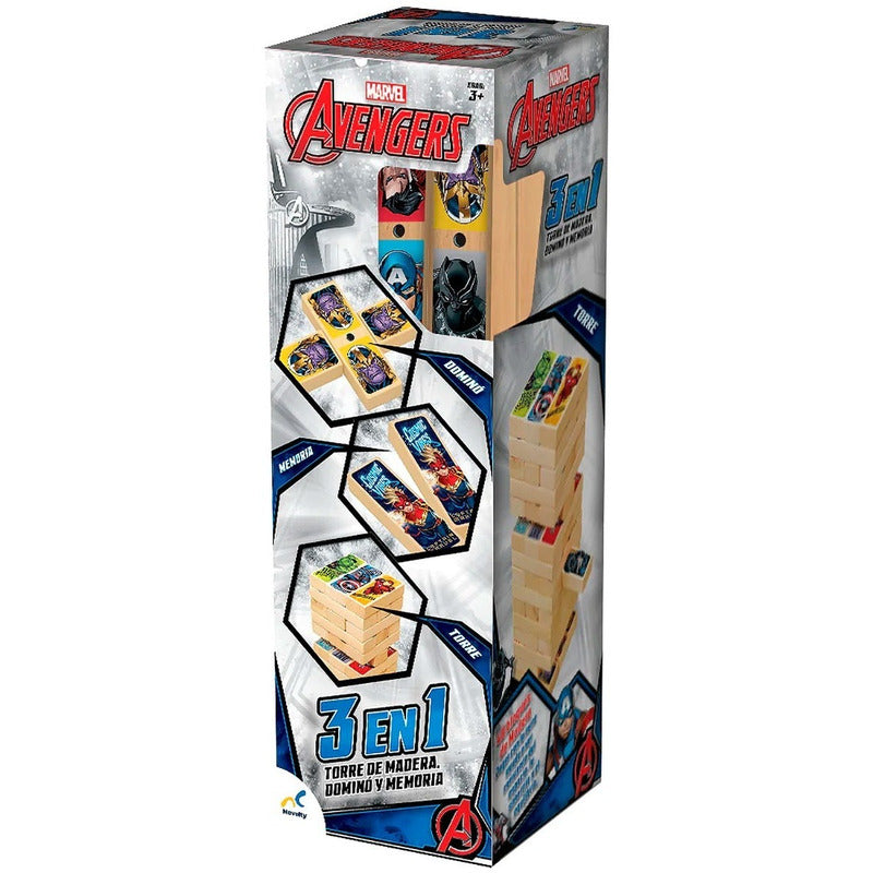 Juego Torre De Madera 3 En 1 Avengers Mod.jca-3085 Novelty®