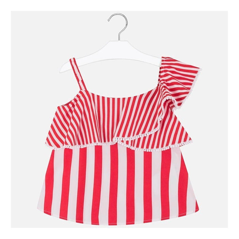 Blusa De Escote En Hombro Para Niña Mayoral® Mod.6168 Sandia