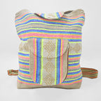 Mochila Artesanal Tejida Tipo Morral Con Bolsillo Frontal 10kg