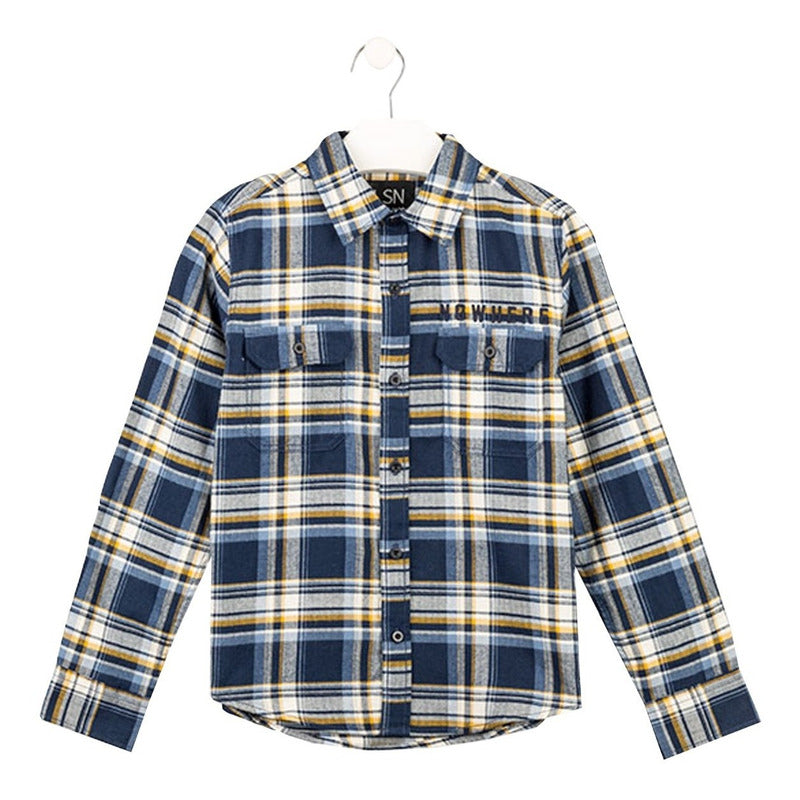 Camisa Cuadros Para Niño Mod.123-3005al Marca Losan®
