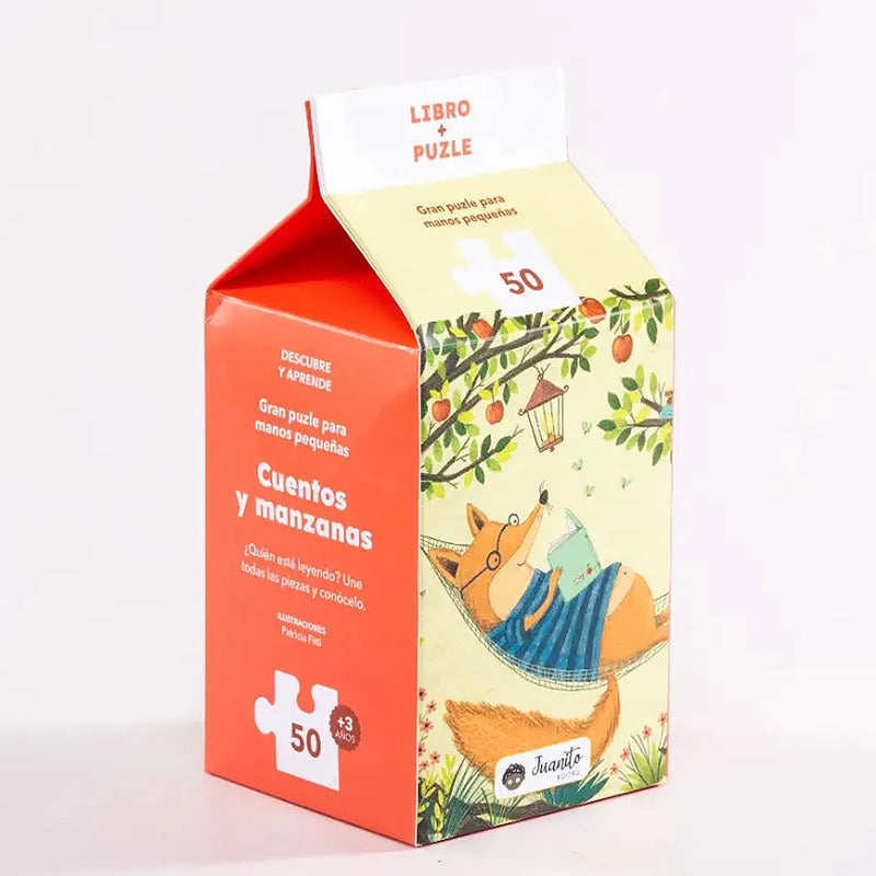 Libro + Rompecabezas Infantil 50pz  Cuentos Y Manzanas