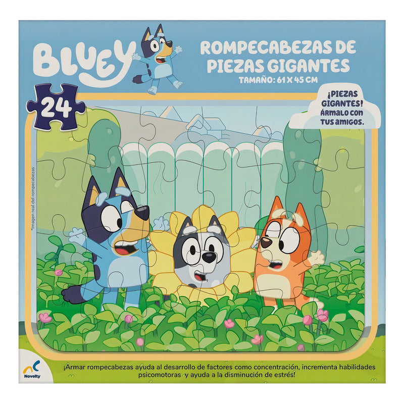 Rompecabezas De 24 Piezas Gigantes Bluey Marca Novelty®
