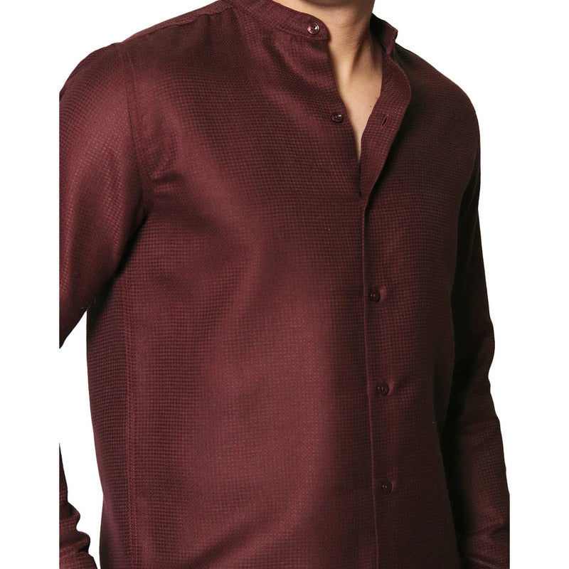 Camisa De Hombre Cuello Mao Mod.b31302 Marca Bobois®