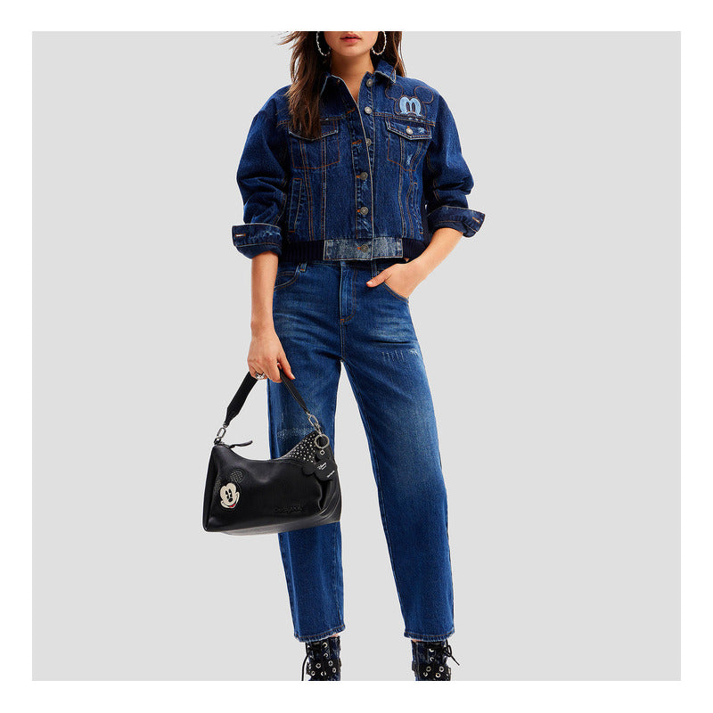 Chamarra De Mezclilla Bomber Bordada Para Dama Desigual®
