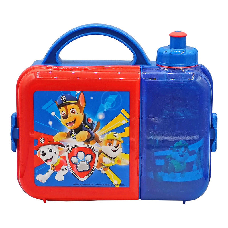 Lonchera Infantil De Plástico Con Botella Diseños Varios