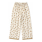 Conjunto Para Mujer Pantalón Palazzo+crop Top Marca Exotica® Beige Lunares Eg
