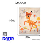 Manta De Cuna Raschel 140x110cm Dibujosanimados Providencia® Bambi 650 G Beige