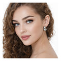 Aretes Arracada Media Luna Chunky Plateada Con Pedrería Plateado