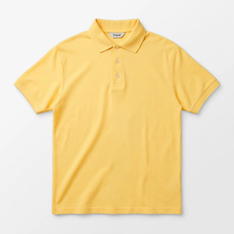 Playera Polo Para Hombre Mod.play01 Marca Truval® Amarillo G Lisa