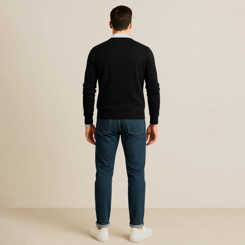 Suéter Para Hombre Básico De Punto Fino E55301 Marca Bobois®