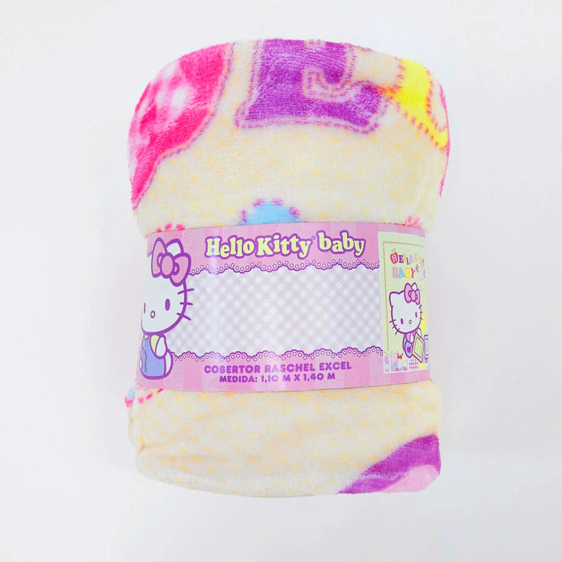 Manta De Cuna Raschel 140x110cm Dibujosanimados Providencia® Hello Kitty 500 G Amarillo