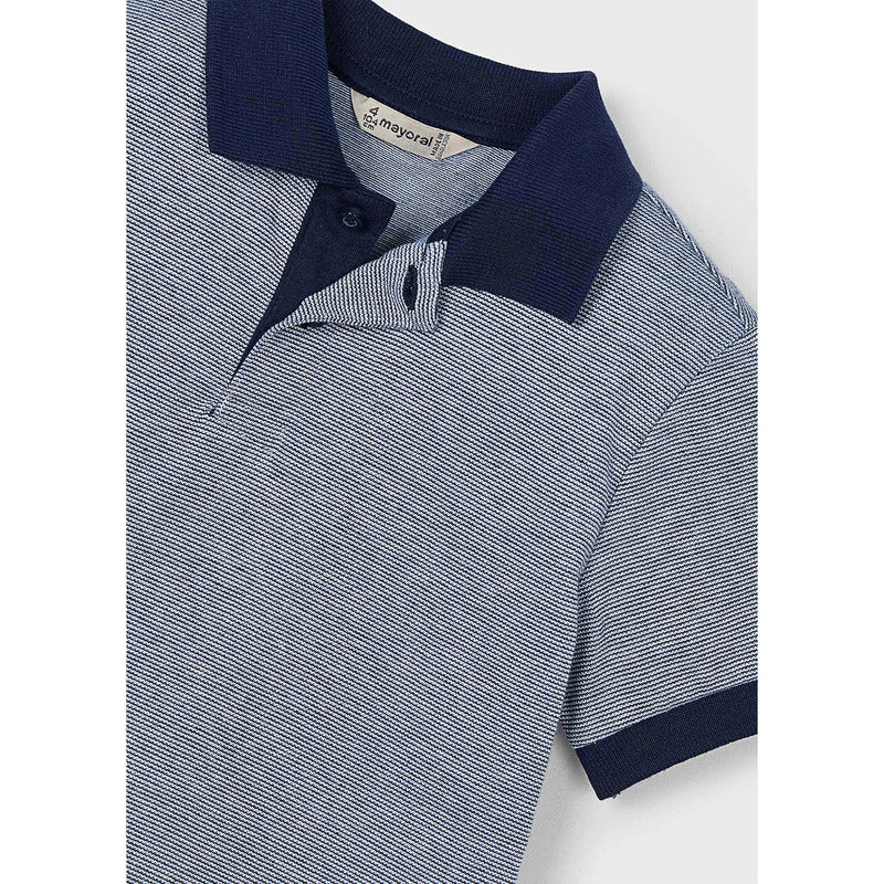 Playera Polo Para Niño Mod. 3105 Marca Mayoral® Marino 2 Años Lisa