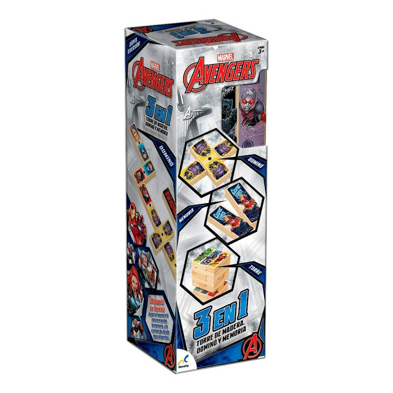 Juego Torre De Madera 3 En 1 Avengers Mod.jca-3085 Novelty®