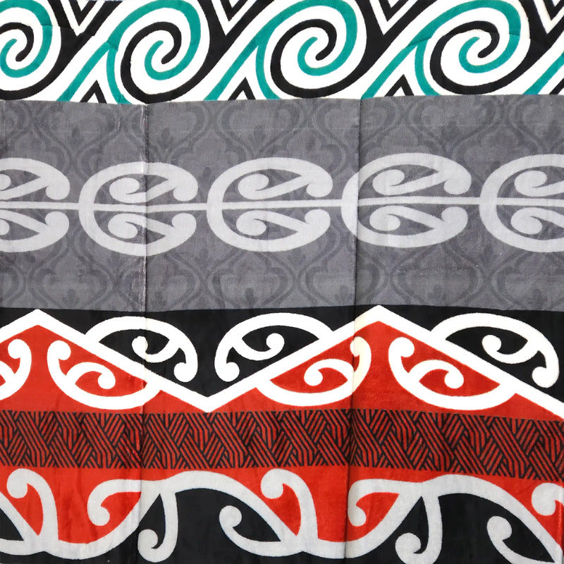 Edredón Borrega Soft Sobrecamero 2x2.20m Marca Providencia® Multicolor Geométrico Tribal