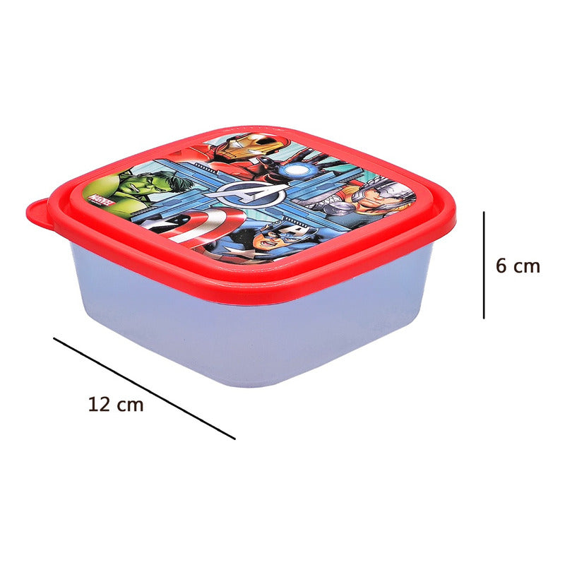 Recipiente Infantil Escolar Para Comida Diseños Varios