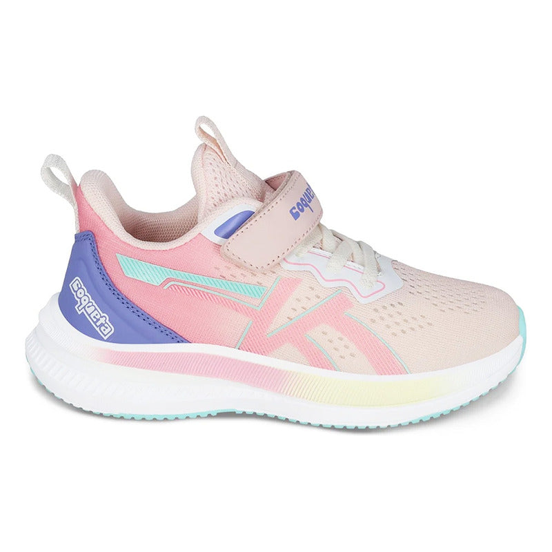 Tenis Deportivo Para Niña Mod.203300 Marca Coqueta Y Audaz® Rosa Claro 20 Mx