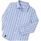 Camisa Semiformal Para Bebé Cuadros Manga Larga Mayoral® Celeste Cuadriculado 12 Meses