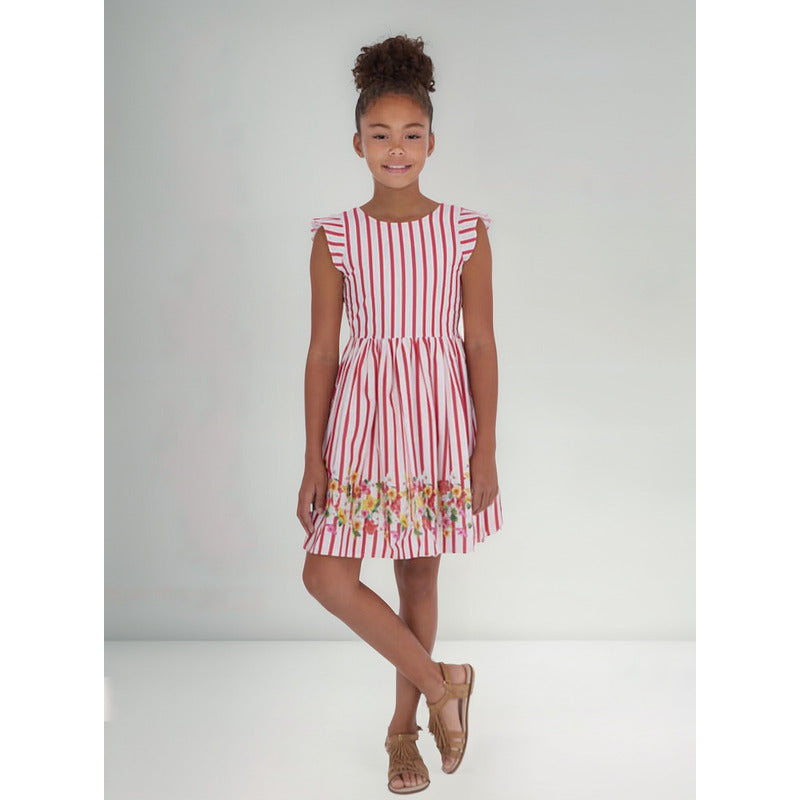 Vestido Cómodo Para Niña Mod.6984 Sandia Marca Mayoral® Sandia Rayas 8 Años