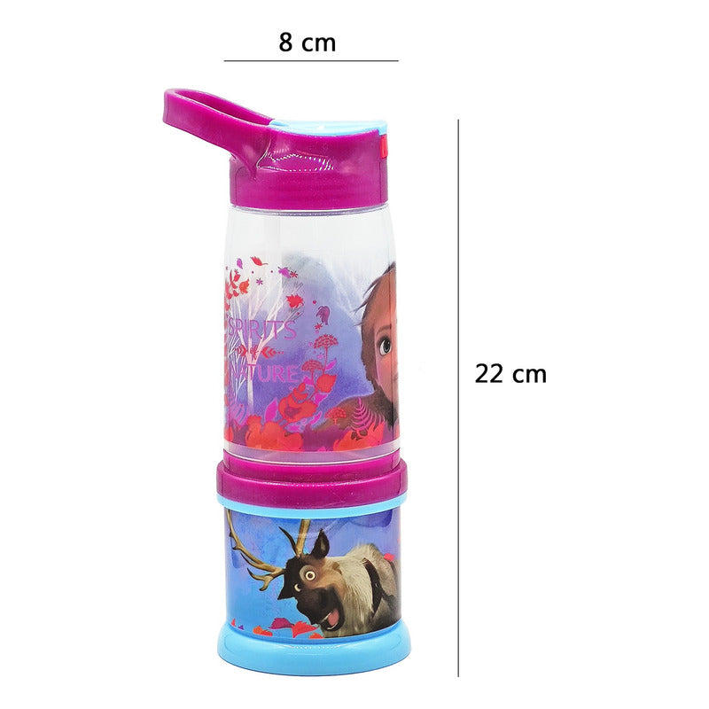 Botella De Agua Con Compartimento Diseño Infantil