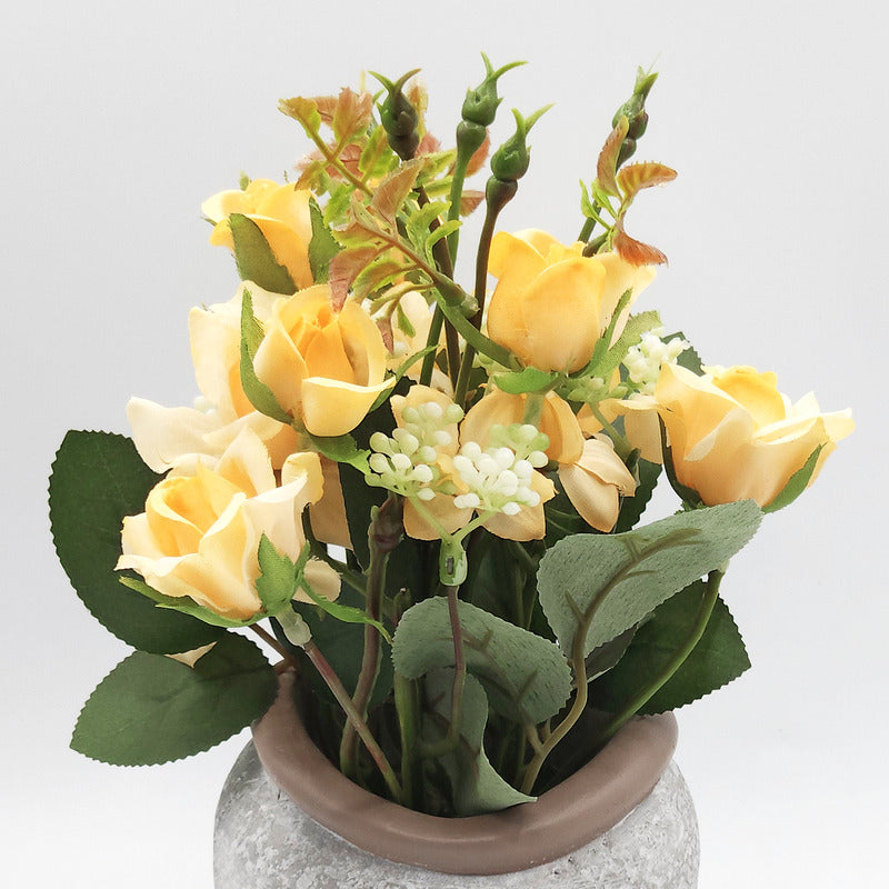 Decoración De Flores Artificiales En Maceta Para Interiores