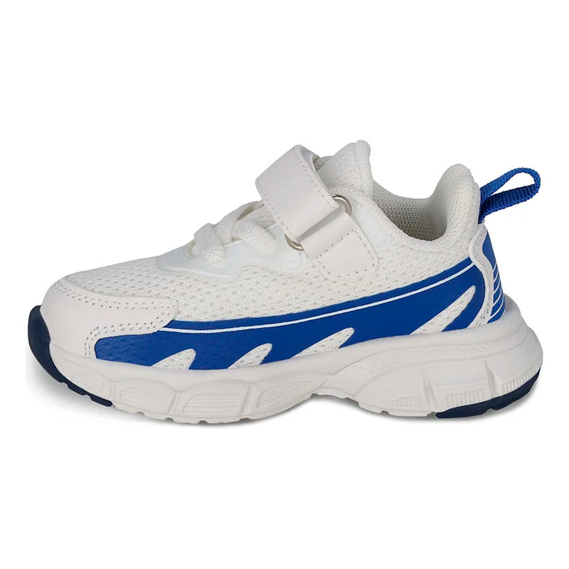 Tenis Para Niño Mod.205200b Marca Coqueta Y Audaz® Blanco 16 Mx Lisa