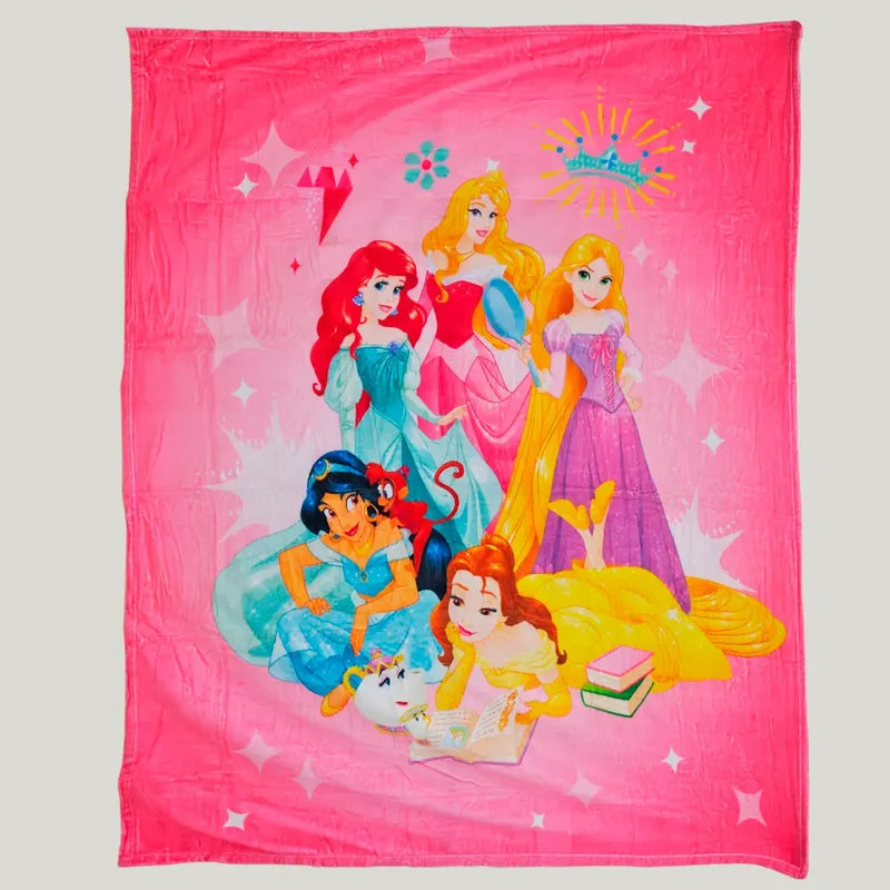 Cobertor Ligero Super Suave Matrimonial Diseños Providencia® Princesas 850 G Multicolor