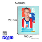 Frazada Ligera Super Suave Matrimonial Futbol Providencia® Equipo 500 G Haaland Panini