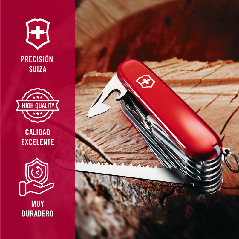 Navaja Multiherramienta Victorinox Swiss Champ Roja Con 33 Funciones Rojo