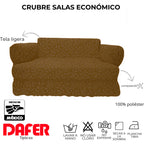 Cubresalas Económico Liso 3 Plazas Faldón Ajustable