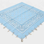 Paliacate Tradicional Multiusos Accesorio Unisex 55x55cm Celeste Geométrico Unitalla