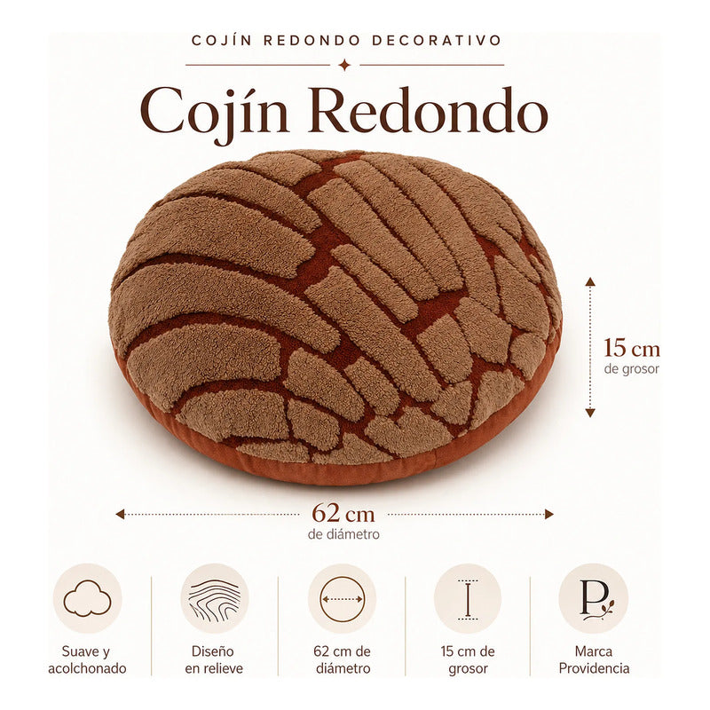 Cojín Decorativo Jacquard Concha 62cm Providencia® Marrón Concha Chocolate