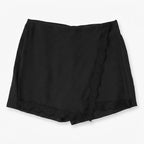 Falda Short Con Encaje Para Mujer 45-26 London Fashion® Negro Lisa Ch
