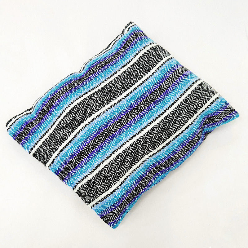 Frazada De Viaje Artesanal Con Almohada Set De Descanso