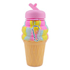 Botella De Silicon Expandible Plegable 550ml Diseño Animados Helado 1766-40