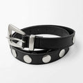 Cinturón Casual Básico Para Mujer Con Remaches Metálicos Negro Lisa 103 Cm