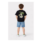 Playera Doble Estampado Para Niño Mod. 3015 Marca Mayoral® Negro Coco Surfs Days 2 Años Estampa Localizada
