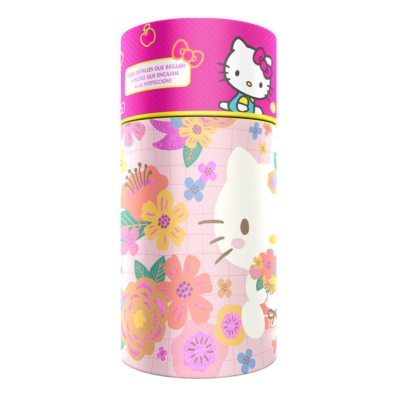 Rompecabezas Infantil Hello Kitty 60 Pzas Cilindro