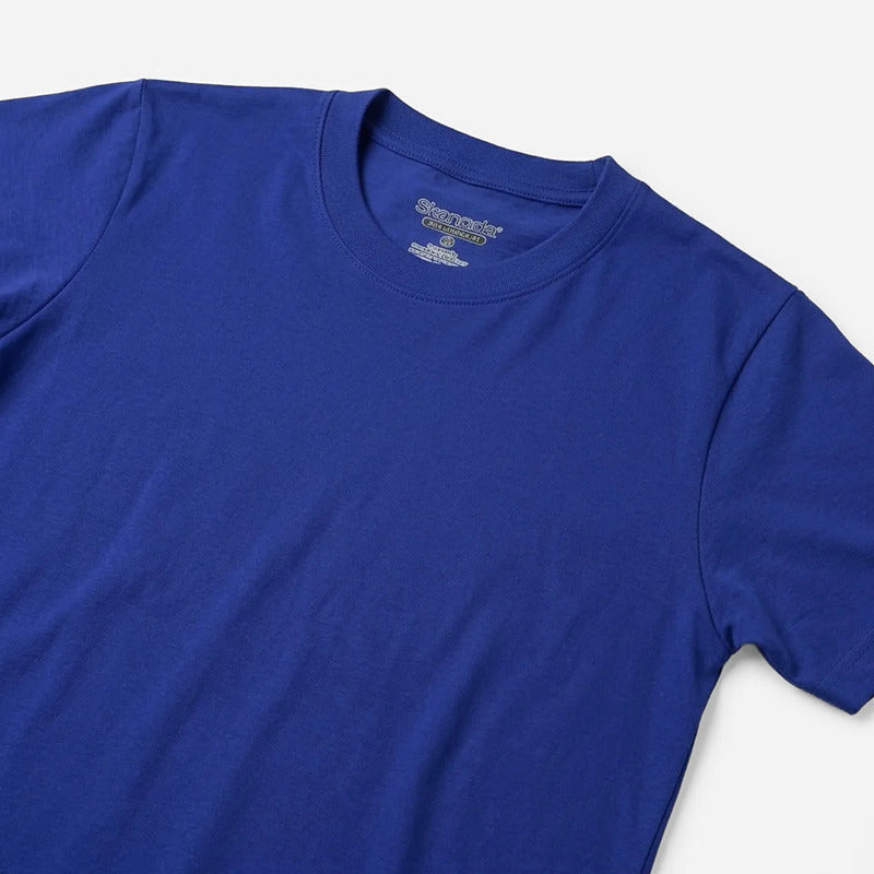 Playera Casual Básica Unisex Mod. 4148 Marca Skannda® Azul Lisa Ch