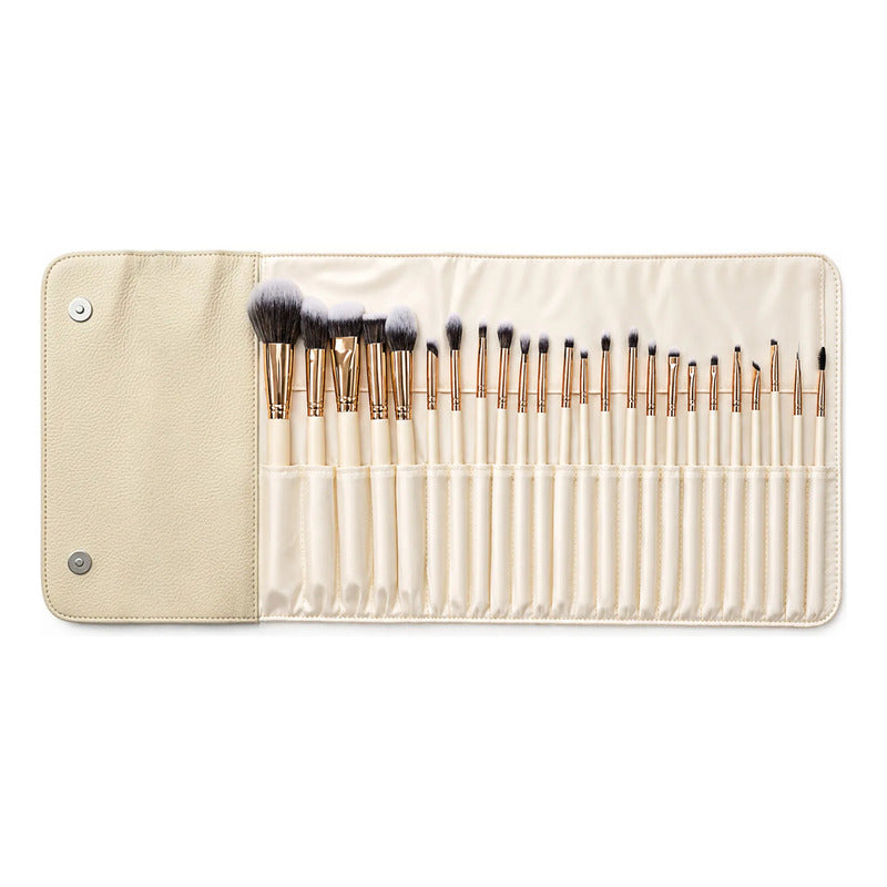 Set De Brochas 24pz Con Estuche Para Viaje True Makeup® Beige