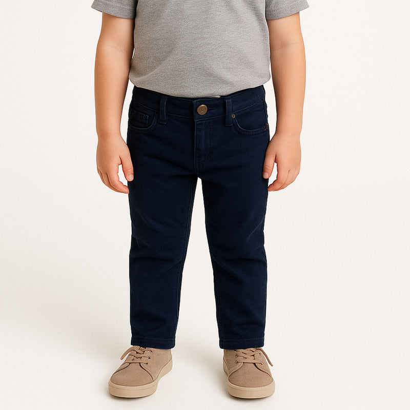 Pantalón Gabardina Para Niño Mod.3517 Marca Mayoral® Azul Marino Liso 9