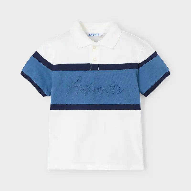Playera Polo Casual Para Niño Mod.3103 Marca Mayoral® Multicolor Authentic 9 Años Lisa