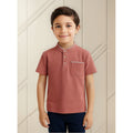 Playera Cuello Mao De Niño Mod.3102 Marca Mayoral® Coral Oscuro Liso 2