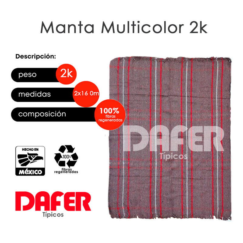 Cobija Mexicana Manta Multicolor Mod.2k Económica
