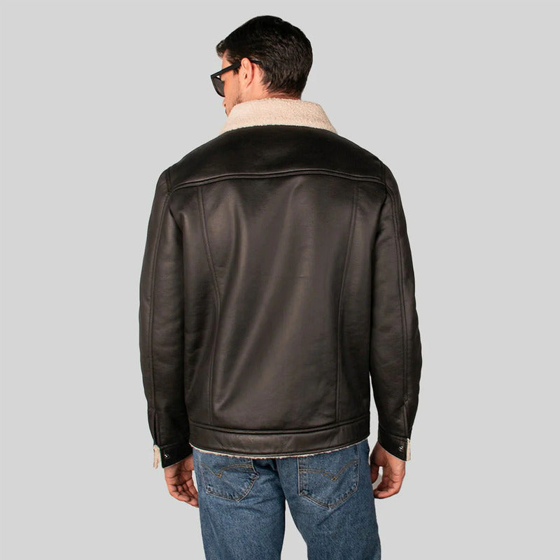 Chamarra Tipo Gamuza Cuello Sherpa Cw89-gam7284 Greenlander®