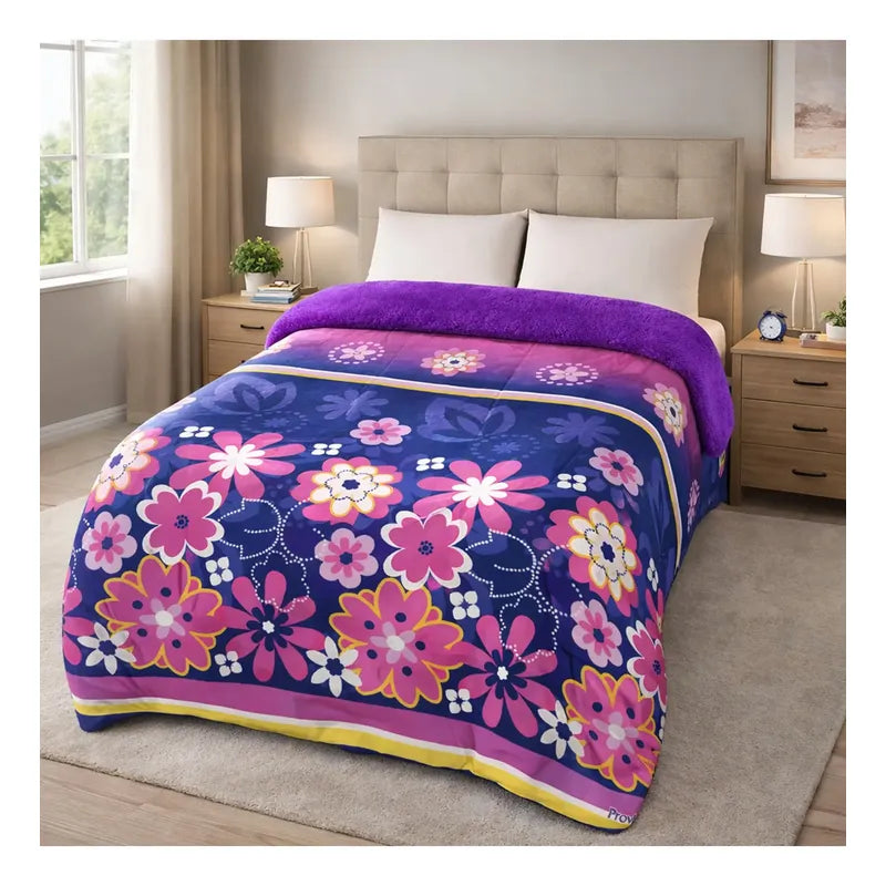 Edredón Borrega Soft Sobrecamero 2x2.20m Marca Providencia® Multicolor Cozumel