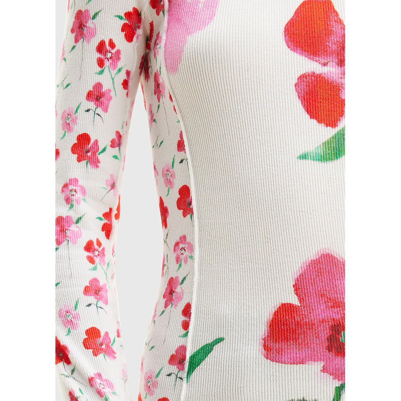 Blusa Estampado Floral Para Mujer 24swtk13/1000 Desigual® Multicolor Floreado Xl