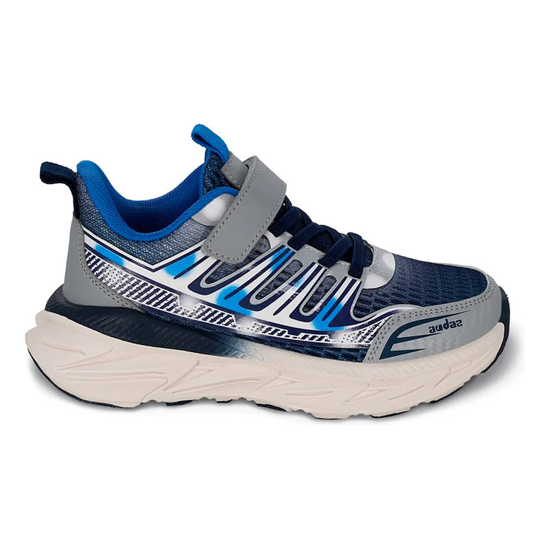 Tenis Deportivo Para Niño Mod.205600e Marca Coqueta Y Audaz® Azul Acero Lisa 25 Mx